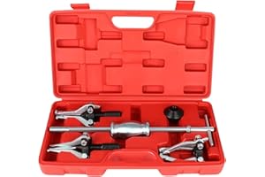 FreeTec Extracteur Roulement à Marteau à Inertie, 15-80mm Arrache Roulement de Roue Interne et Externe, 3 Griffes Extraction Roulement Interieur avec 1.36kg Marteau pour Pignons Poulies Voiture