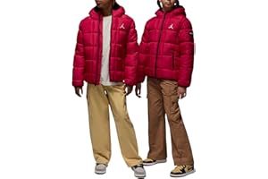 NIKE Jordan Piumino da Ragazzi con Cappuccio Midweight Puffer Rosso Codice 95F009-R78