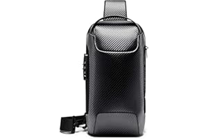 FANDARE Sac de Poitrine Sling Crossbody Bag avec USB Homme Femme Affaires Sacoche Grande Sac d'Epaule Garçon Sacoche de Ceinture Sac Bandoulière pour Voyage Randonnée Cyclisme Jogging Durable Bleu