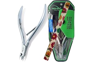 Nghia Professional Stainless Steel Cuticle Nipper C-07 (D-07) Jaw 16 Osimihome Cuticle Cutter Trimmer Manicure Tools with Double Spring– Perfect Nail Care Tool at Home Spa Saloon