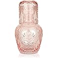 Curator Home Vintage Bedside Water Carafe and Glass Set - 750ml Capacity - Elegant Glass Pitcher for Water, Juice, or Wine - Stylish Home Decor for Kitchen or Dining Room
