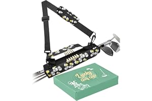 AXKAL Mini sac de club de golf parfait pour hommes, femmes, enfants avec boîte cadeau, poche et bandoulière pour la pratique du terrain de conduite, sac de golf léger, pliable et durable