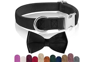 KTWSUEF Collare Cane, papillon cane Collare per Cani Velluto, Collare per Cani Comodo Resistente, Papillon per Cani Rimovibile Regolabile, Per Matrimoni, Compleanni, Eventi Festivi