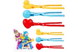 WuGU Schneeball Former, 6 Stück Schneeball Maker Spielzeug,Schneespielzeug, Sandball Schneeball Clip, Outdoor Spielzeug zum Spielen im Schnee oder Sand für Kinder