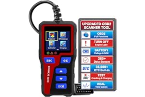 iKiKin Improved OBD2 Diagnostic Device with I/M Button and Color Screen Onboard OBDII Scanner O2 Sensor Eliminating Error Codes, Suitable for OBD II/EOBD Protocol Vehicles Since 1996