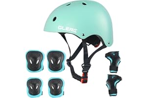 ‎GLERC Glerc Kinder Fahrradhelm für Jungen und Mädchen von Kleinkind bis Jugend, Kinder Protektoren Schutzausrüstung Kinder Knieschützer Set，verstellbar und Mehrfarbig