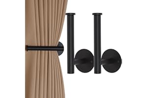 ‎OCIOLI OCIOLI Vorhang-Raffhalter ohne Bohren, Selbstklebende Vorhanghalter, Metall Vorhanghaken, Gardinenhalter Vorhang Halter Vorhang Zusammenhalter Vorhang-Raffhalter für Vorhänge, 2 Stück, Schwarz