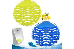 MAGISEL 2 Stück Urinalsieb mit Duft,Urinal Stein Spritzschutz Geruchsschutz für Toiletten,Duft Lufterfrischer,Für Urinalsieb,Einzeln Verpackt Für WC Gästebads Bad Öffentlichen Toiletten(Meeresbrise Zitrone)