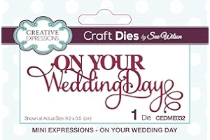 Sue Wilson Mini Expressions Collection - On Your Wedding Day, Metal, 9.2 x 3.5 cm, CEDME032