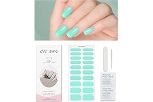 Nagelfolie Grün, KALEFUL Gel Nail Nagelfolien Selbstklebend Uv Härtend Nail Art Sticker Dekoration Nageldesign Zubehör