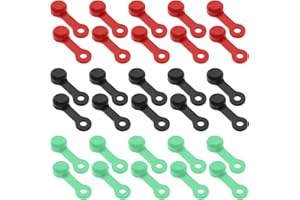 SG Store 30 Tapas de Purga de Freno de Bicicleta, hidráulicas, compatibles con Shimano Negro/Rojo/Verde Fluorescente, 10 Unidades de Cada Color