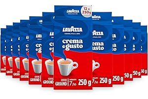 ‎LAVAZZA Lavazza Kaffee Crema E Gusto, gemahlen, geeignet für Mokka Herdkanne, 12 Pack, 12 x 250g