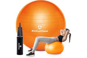 #DoYourFitness® x World Fitness WFX Ballon de Gymnastique »Orion« avec Pompe/Ballon de Fitness Robuste et écologique/idéal pour la Gymnastique, Le Yoga & Le Fitness/Taille : 55 cm/différents Couleurs