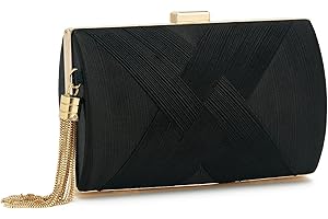 ZOUIQSS Damen Clutch Abendtasche Fransen Elegante Kettentasche Tasche Clutch Bag,Hochzeit Wedding Prom Party Handtasche Crossbody Schultertasche klein Umhängetasche