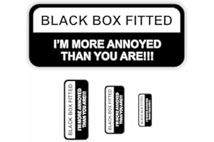 INKati Black Box Fitted Signage for Vehicles 3-Pack in Mixed Sizes (Style B) - Sticker for Cars, Vans, and Bumpers