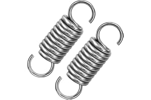 GUNGY Molle a Trazione 50mm Molla di Trazione Doppio Gancio in Acciaio Inossidabile Diametro Filo 2,5mm Diametro Esterno 16mm Tiro 19kg 2 Pezzi