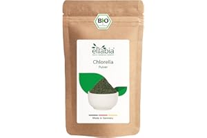 ELTABIA Bio Chlorella Pulver 200g | Premium Rohkost-Qualität | 100% reines Algen-Pulver ohne Zusätze | Zellwand gebrochen Vegan
