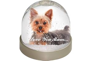 Yorkshire Terrier Dog 'Love You Mum' Photo Snow Globe Waterball - Advanta Group®