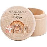 Versilberte Baby-Zug Geschenkbox - Zahn & Locke Mit Gravur
