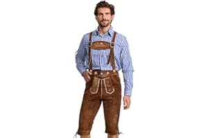 STEIGENHÖFER MANUFAKTUR STEIGENHÖFER Trachten Kniebund Lederhose für Herren mit passenden Trägern, echtes Premium Veloursleder in 3 Farben, Gr. 46-62