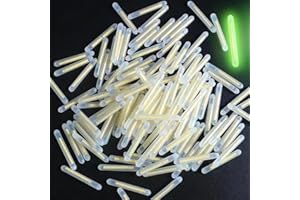 Cawhui 100 Pcs Green Fishing Float Light Stick Fluorescent Lightstick Fluorescent Dark Glow Sticks Fishing Float Accessories 3mm Corks, Floats Terminal Tackle Accessories