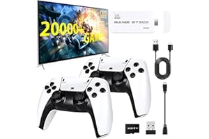 AvantMagic Wireless Retro Game Console with 20020+ Classic Games, New Model Retro Game Stick, Plug and Play Video Game for TV Output, Dual 2.4G Wireless Controller, Gift for Kids Adults