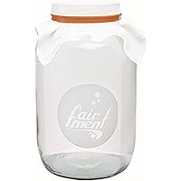 Glas-Gefäß zur Fermentation von Kombucha, Kefir, Ginger Root, Sauerkraut, Kimchi, Gemüse(3,4 Liter - mit Deckel und…