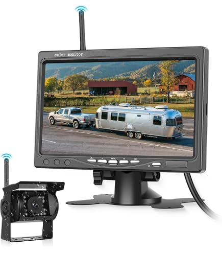 Draadloze Achteruitrijcamera Set – 2 Camera's + 7 Inch Monitor – Nachtzicht, IP68 Waterdicht – Voor Auto, SUV, Camper En Vrachtwagen
