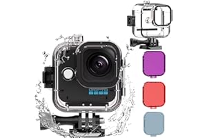 Honbobo Waterproof Case compatible with GoPro 11 Mini 30M Underwater Dive Case Diving Filters Protective Shell Accessories compatible with Gopro Hero 11 Mini