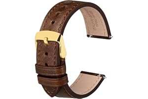 Anbeer Cinturini per orologi in pelle a sgancio rapido Cinturini per orologi originali per uomini e donne, cinturino per orologi in pelle italiana da 18mm 20mm 22mm, fibbia in acciaio inossidabile