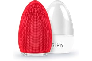Silk'n Bright Cepillo Facial Ultrahigiénico - Exfolia la Piel - Elimina la Suciedad y el Maquillaje - Rojo
