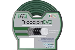 EFFE Tubo da Giardino Professionale 3/4 Pollici, mt 15, Verde, 5 Strati, Made in Italy