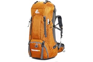 Bseash Mochila de senderismo ligera impermeable de 60L con cubierta de lluvia, mochila deportiva al aire libre para escalada acampar y turismo