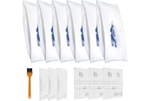 FISHONEY 6 Pack 3D Airclean GN Bags Compatible with Miele Vacuum Cleaner Classic C1, Complete C1, Complete C2, Complete C3, S227, S240, S270, S400, S2, S5, S8 Series, Replaces Part # 10123220