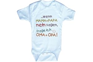 Fan-O-Menal Textilien Babystrampler Mama und Papa nein sagen frage ich Oma und Opa 08351 Gr. 0-24 Monate