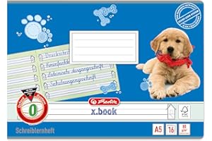 ‎HERLITZ Herlitz Schulheft x.book A5, Lineatur 0, 1. Klasse, 16 Blatt, 10 Stück