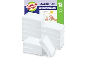 Scotch-Brite Magic Gomma Magica Cancella Macchie, Confezione da 12 Pezzi – Per Rimuovere Macchie e Segni dalle Superfici senza Detergenti