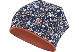 Smarilla Mädchen Mütze Übergangsmütze Beanie Blumen Frühling Herbst Baumwolle