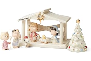 Lenox Peanuts The Christmas Pageant & Creche 8-teiliges Set, 0,00, Mehrfarbig, 8 Stück