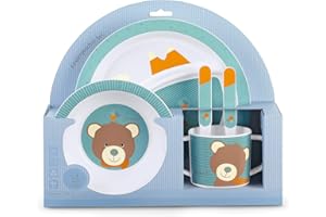 Sterntaler Zestaw naczyń Ben, talerz, miska, filiżanka, łyżka, widelec, wiek: dla niemowląt od 6 miesięcy