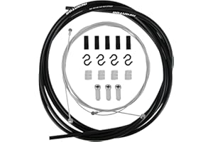 FANXAOLNES Kit Câble de Frein Vélo, Câble de Frein Universel avec Gaine Extérieure 5m, Câble Avant 1,1m et Arrière 1,7m, Compatible VTT Vélo Route Pliable