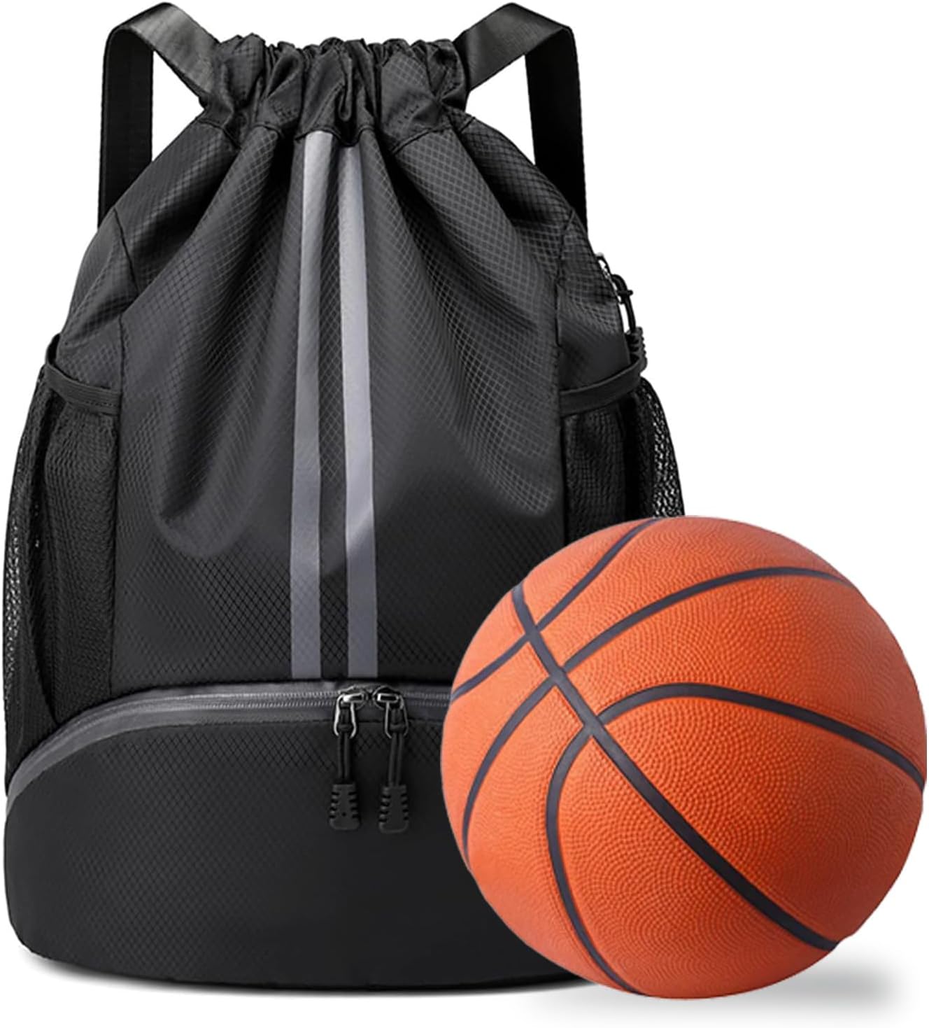 HAOXYO Mochila Gimnasio Hombre, Bolsa Gimnasio Impermeable con Compartimento para Zapatos – Mochila Gym Hombre Ligera para Natación, Baloncesto, Fútbol. Negro