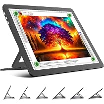 Boîte lumineuse rechargeable pour planche de traçage portable sans fil A4 - Golspark - Fonctionne avec piles - Tableau de copie à intensité variable - Peinture diamant noire - Cadeau pour enfants