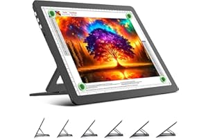 TOHETO A4 Leuchttisch mit Ständer für Diamantmalerei, Wiederaufladbares Ultraheller Leuchtkasten zum Zeichnen,Aufladbar LED Licht Pad zum Nachzeichnen, Kabelloses Lichttafel Lichtplatte zum Skizzieren