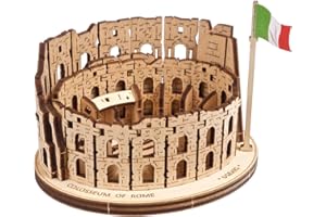 UGEARS Rome Colosseum 3d Puzzles for Adults - Model Building Kits Wood Puzzle Hobbies for Men - Rompecabezas 3d Para Adultos - Wooden Model Kit to Build