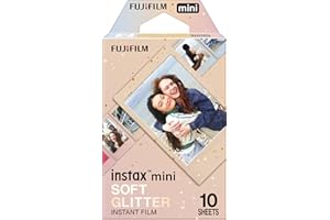 instax Mini Film Bordure Soft Glitter, Pack 10 Films, ISO800 Film