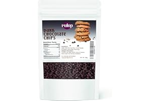 Rulop Dairy Free Mini Chocolate Chips 200g, Semi-Sweet Chocolate Drops for Topping Ice Cream, Desserts and Baked Goods