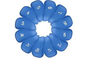 Andux 12pezzo pelle sintetico coprimazza golf Ferri Coprimazze con numero su entrambi i lati MT/PU