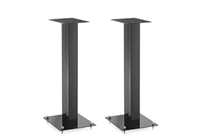 Triangle – Pieds d'Enceintes S02 pour Enceintes Bibliothèques Hi-FI- & Home-Cinéma Hauteur 596 mm - Supports Compatibilité Universelle - Noir (Paire)