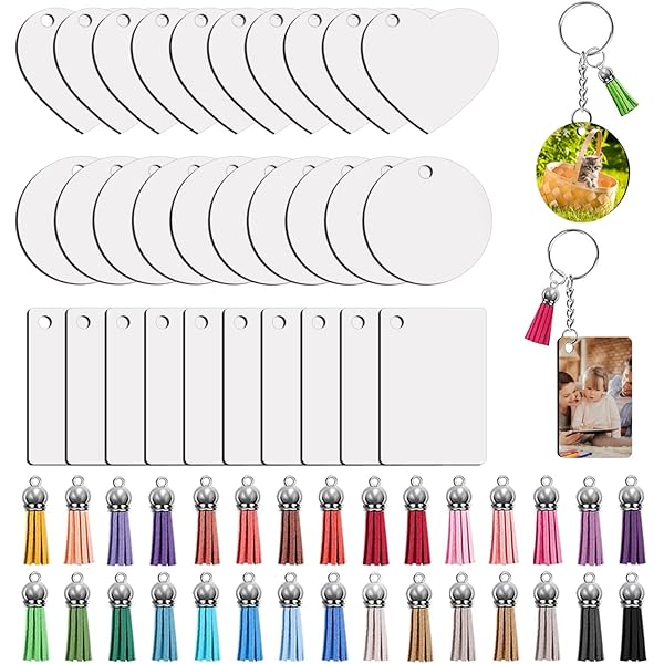 20 Pezzi Ciondoli In PU Per Sublimazione - Forme Diverse, Per DIY Regali Personalizzati - Foto 3